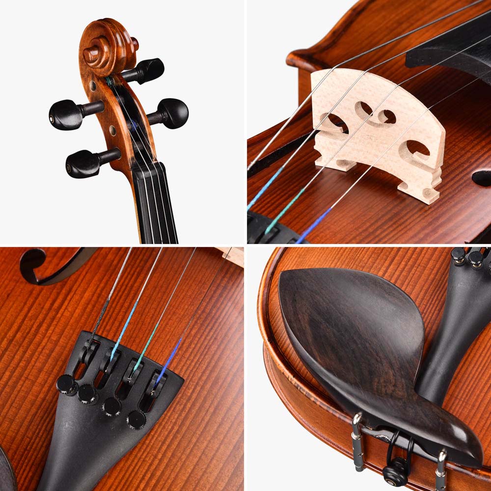 Yescom Full Size Violin Advanced Student Fiddle w/ Bow Case Set A Image