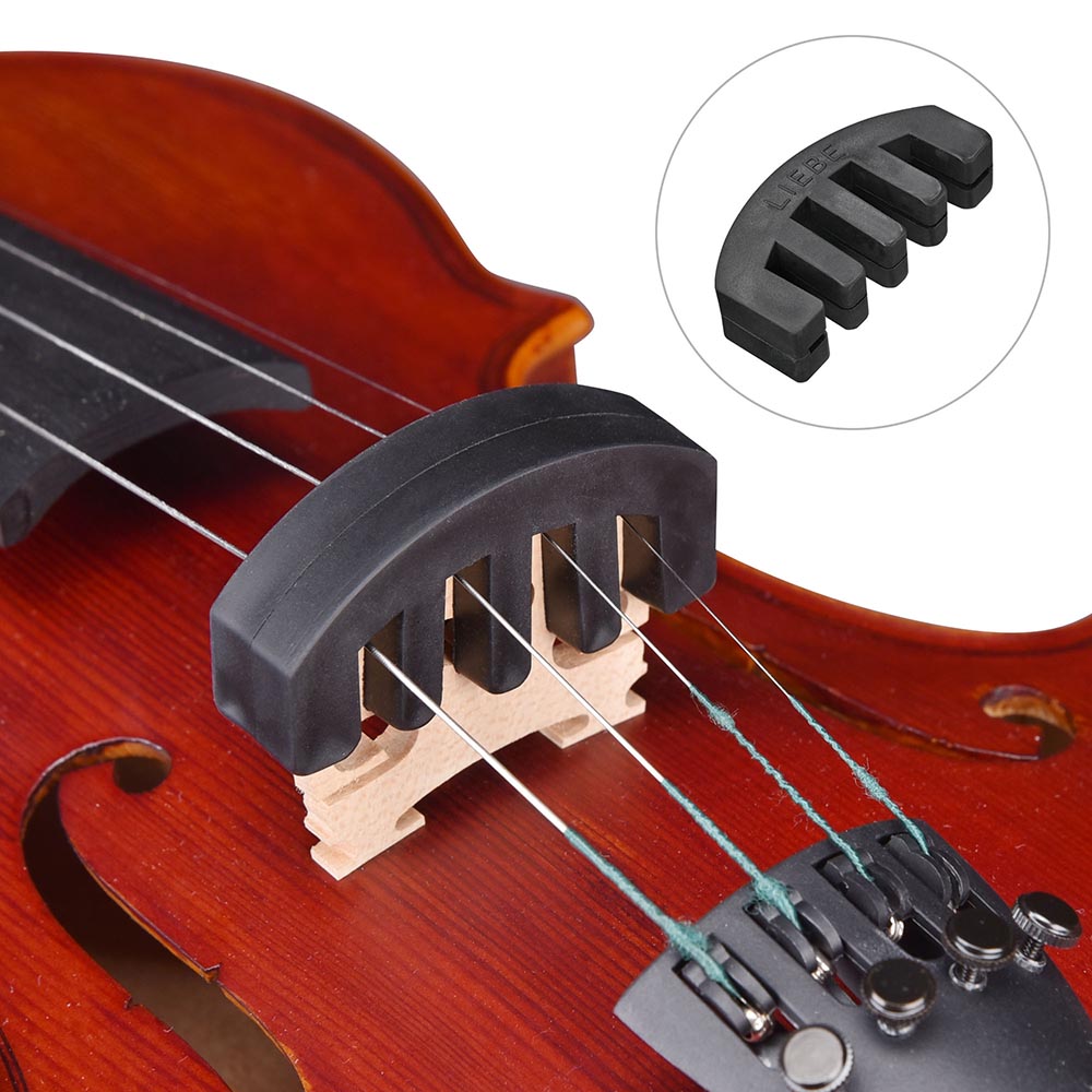 Yescom 3/4-4/4 Violin Shoulder Rest with Adjustable Feet Nylon Black Image