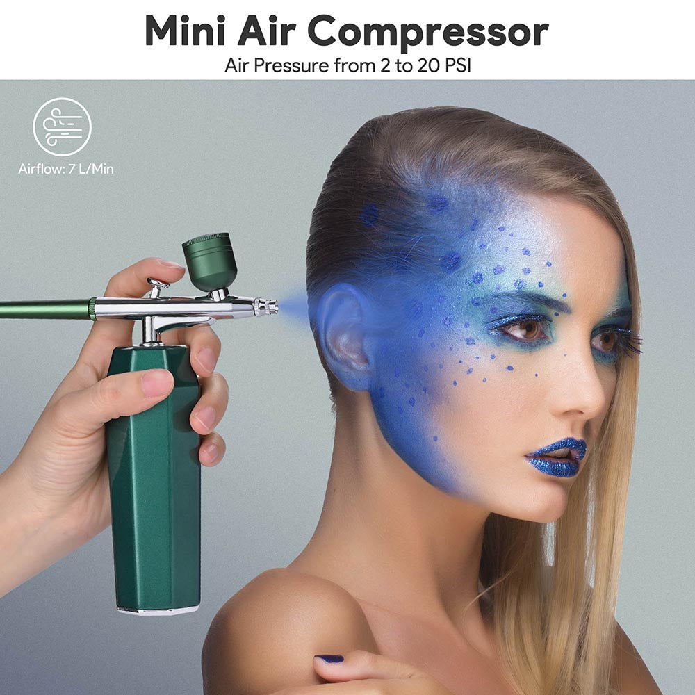 Yescom Airbrush Paint Kit Cordless Compressor Hobby Models Barber Image