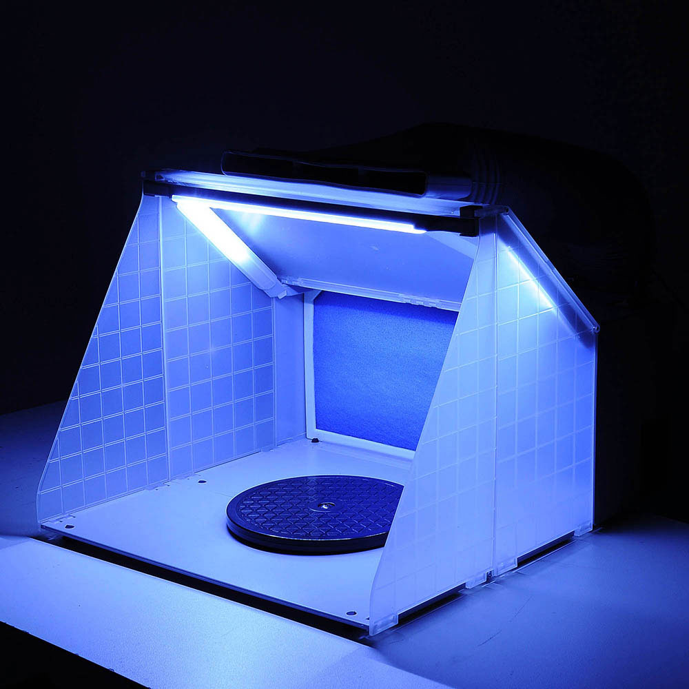 Yescom Portable Airbrush Hobby Spray Booth w/ LED Light & Fan Filter Image