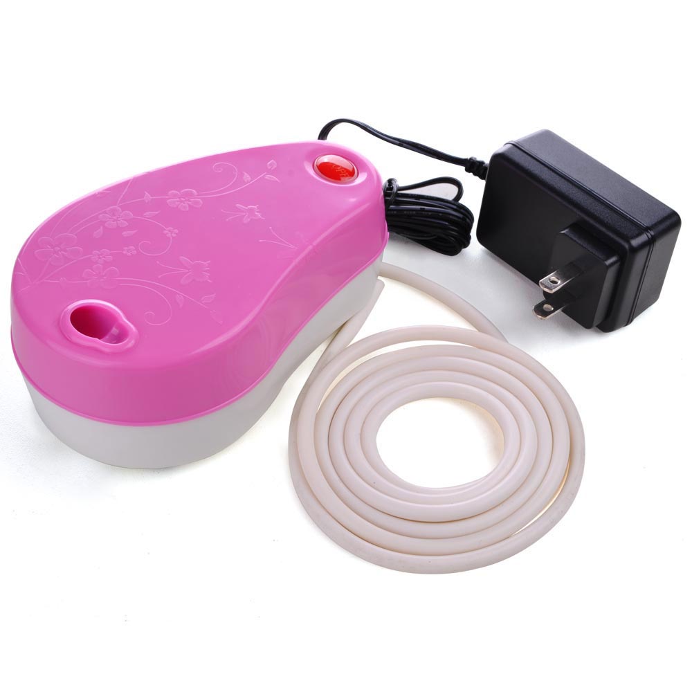 Yescom Dual Action 0.3mm Airbrush & Air Compressor Set Pink Image
