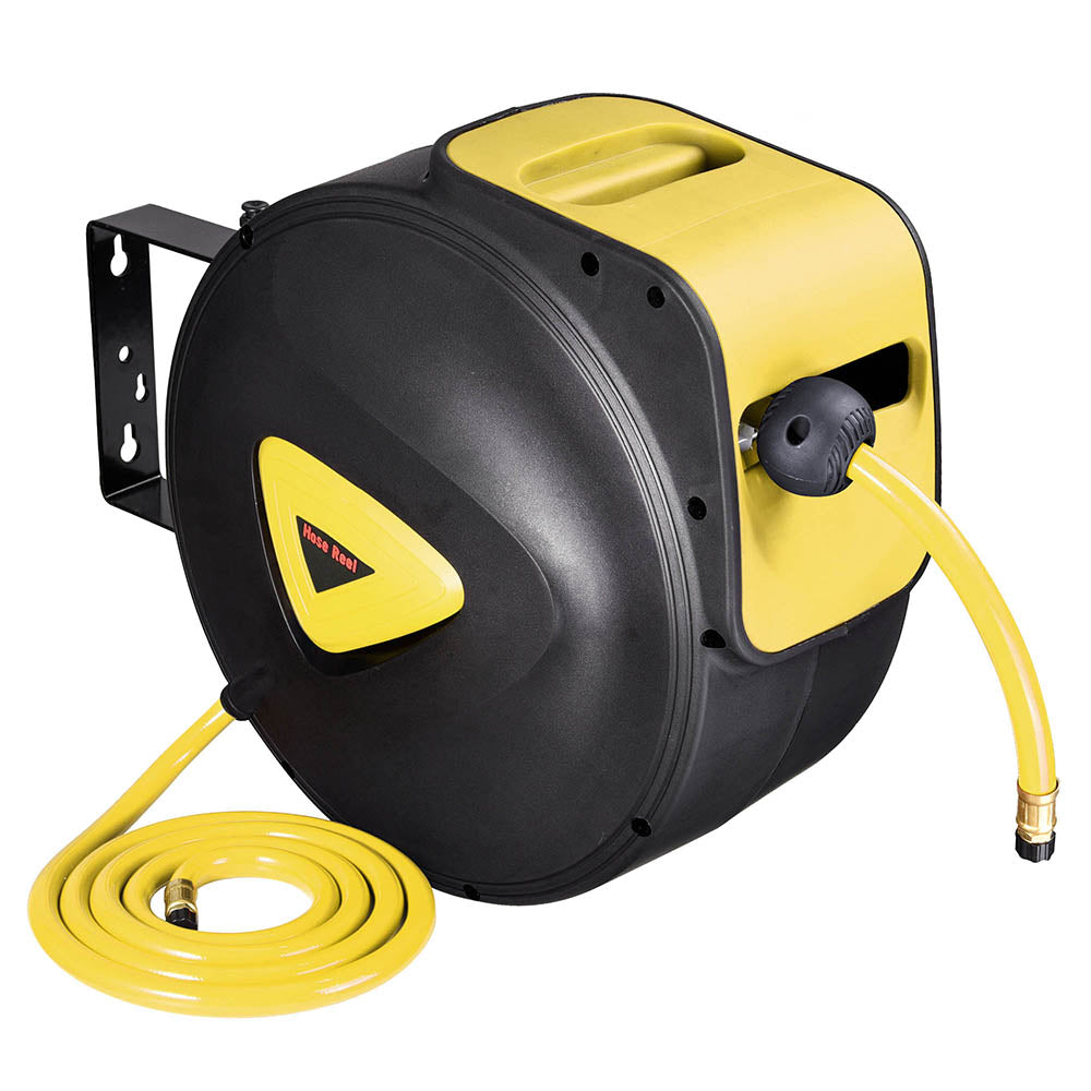 Retractable Air Hose Reel 100ft Auto Rewind Wall Mount