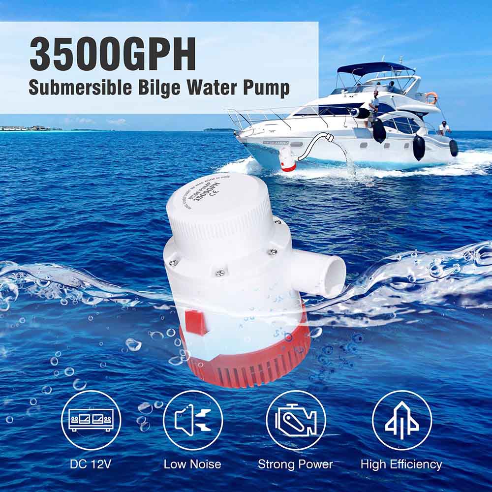 Yescom Marine Boat Electric Bilge Pump 3500Gph 12 Volt Image