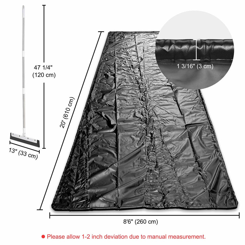 Yescom Garage Floor Containment Mat for Snow 8.5x20ft Image