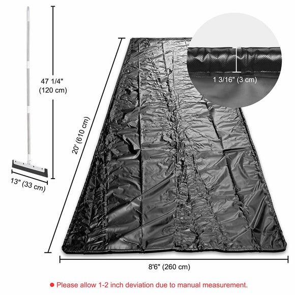 Yescom Garage Floor Containment Mat for Snow 8.5x20ft Image