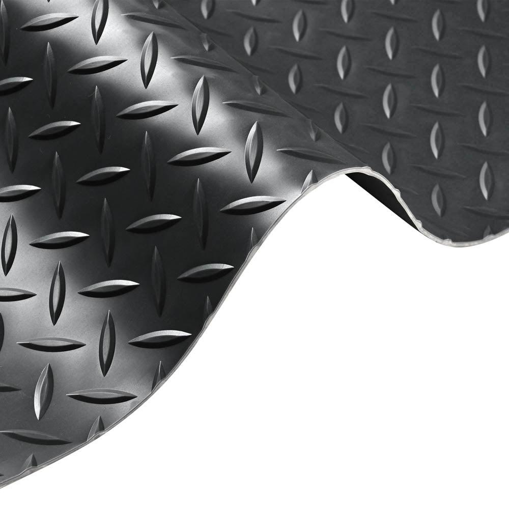 Yescom Garage Mat Roll for Cars Trailer Workshop Diamond 4.6ftx20ft, Black Image