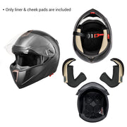 AHR RUN-M Motorcycle Helmet Liner & Cheek Pads Replacement M