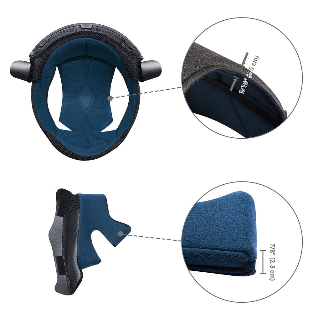Yescom RUN-M Motorcycle Helmet Liner & Cheek Pads Replacement Image