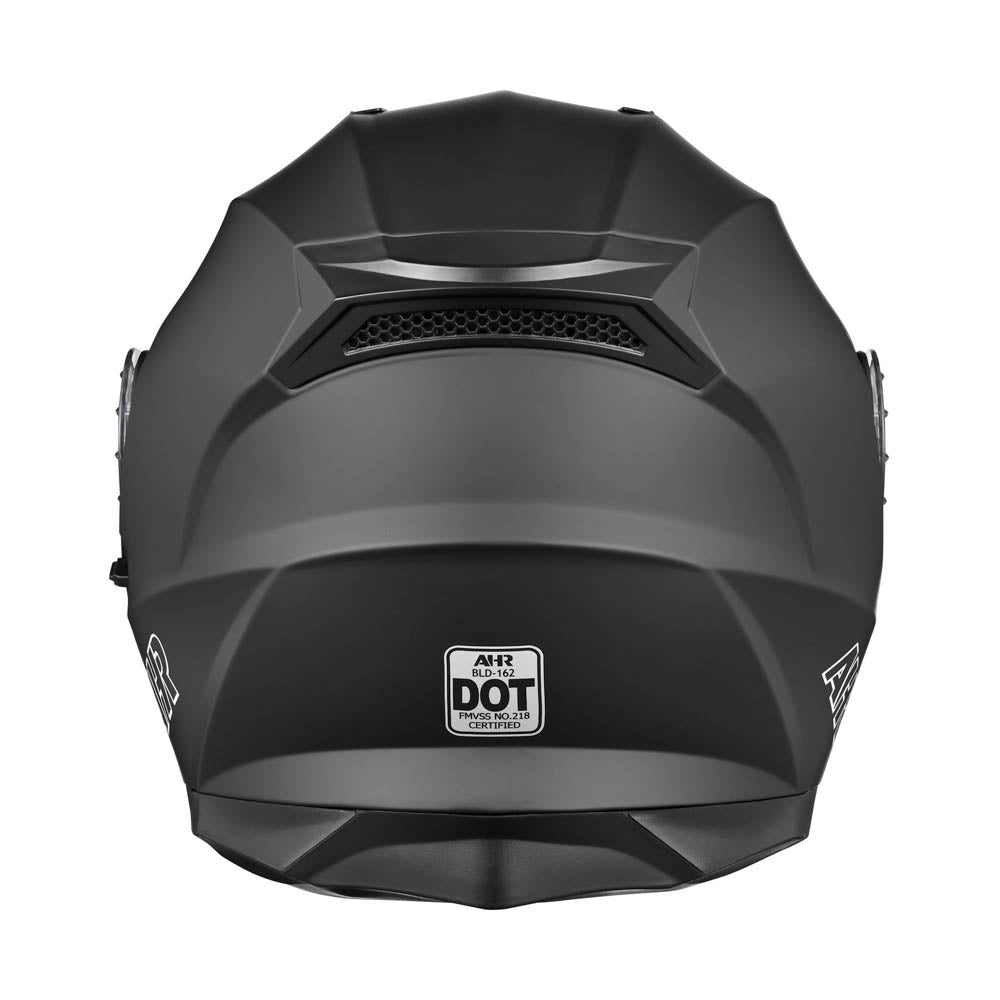 ahr motorcycle helmet modular flip up full face AHR RUN-M3 Modular Helmet Flip Up DOT 2-Visors Matte Black