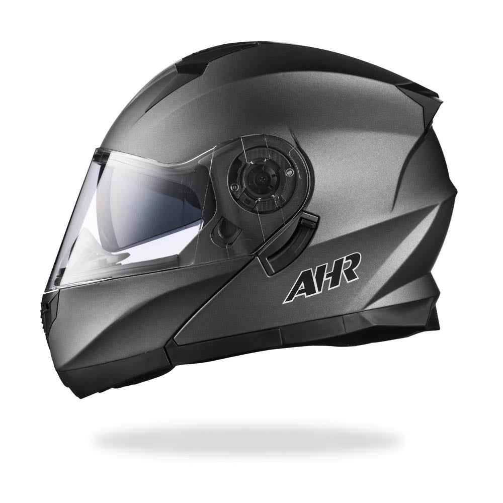 AHR RUN-M3 Modular Helmet Flip Up DOT 2-Visors Gray
