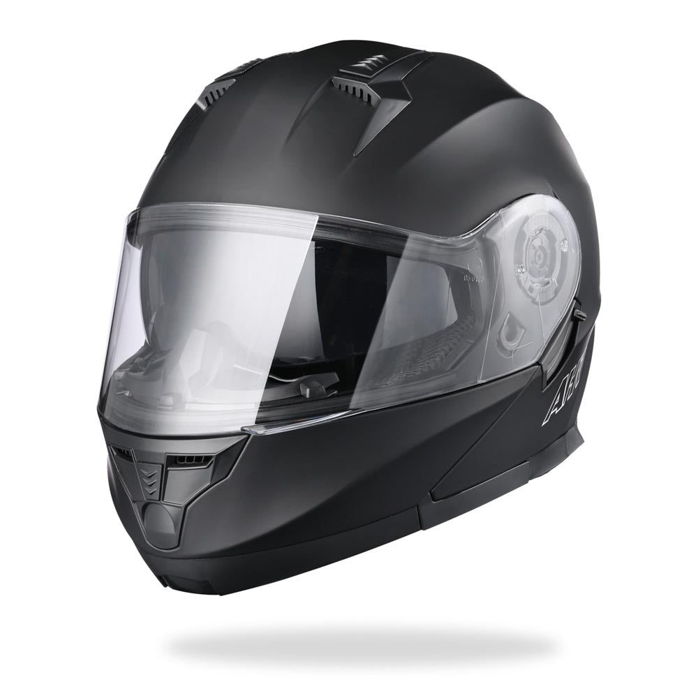 Yescom RUN-M3 Modular Helmet Flip Up DOT 2-Visors Matte Black, S(55-56cm) Image