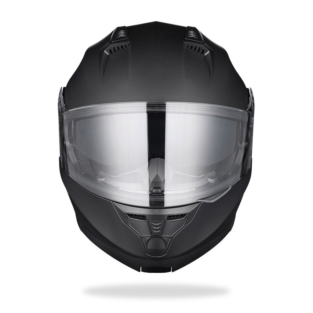 Yescom RUN-M3 Modular Helmet Flip Up DOT 2-Visors Matte Black, XL(61-62cm) Image