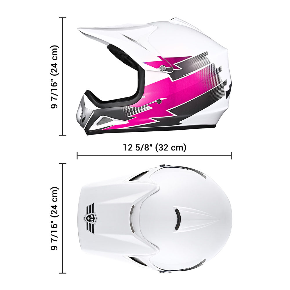 Yescom Dirt Bike Helmet for Youth H-VEN12 DOT Pink Image