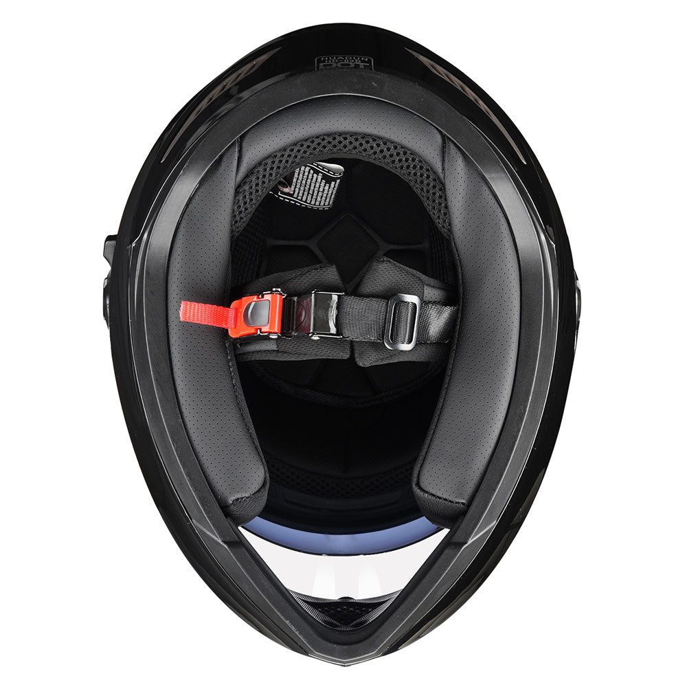 Yescom DOT Motorcycle Helmet Full Face Dual Visors Black Image