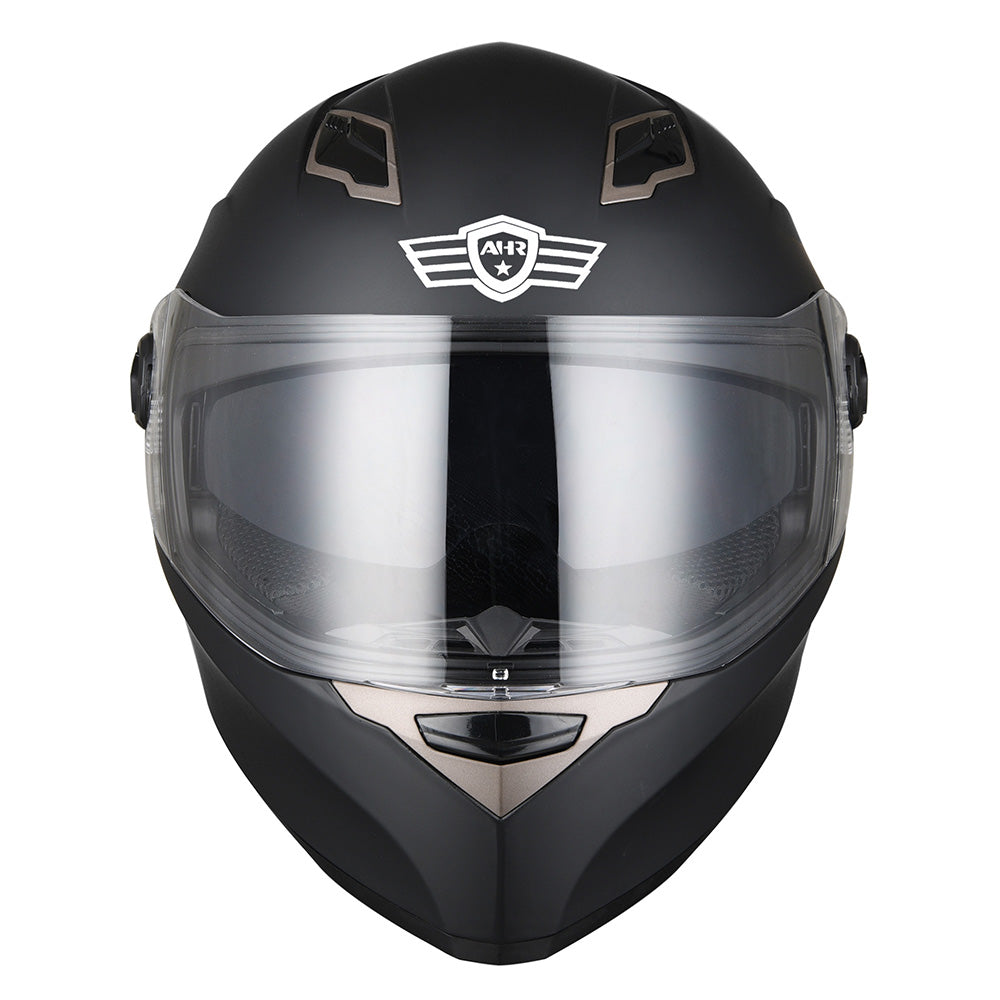 Yescom DOT Motorcycle Helmet Full Face Dual Visors Matte Black, M Image