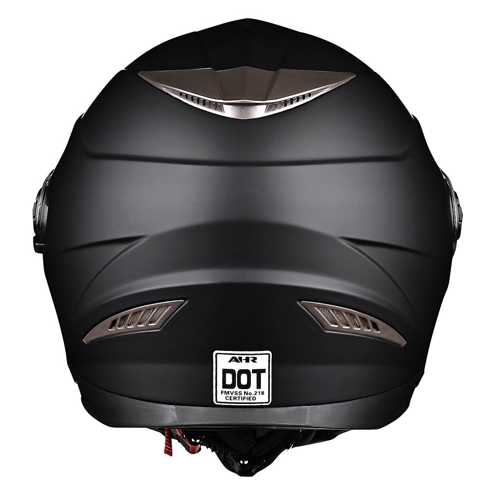 Yescom DOT Motorcycle Helmet Full Face Dual Visors Matte Black, XL Image