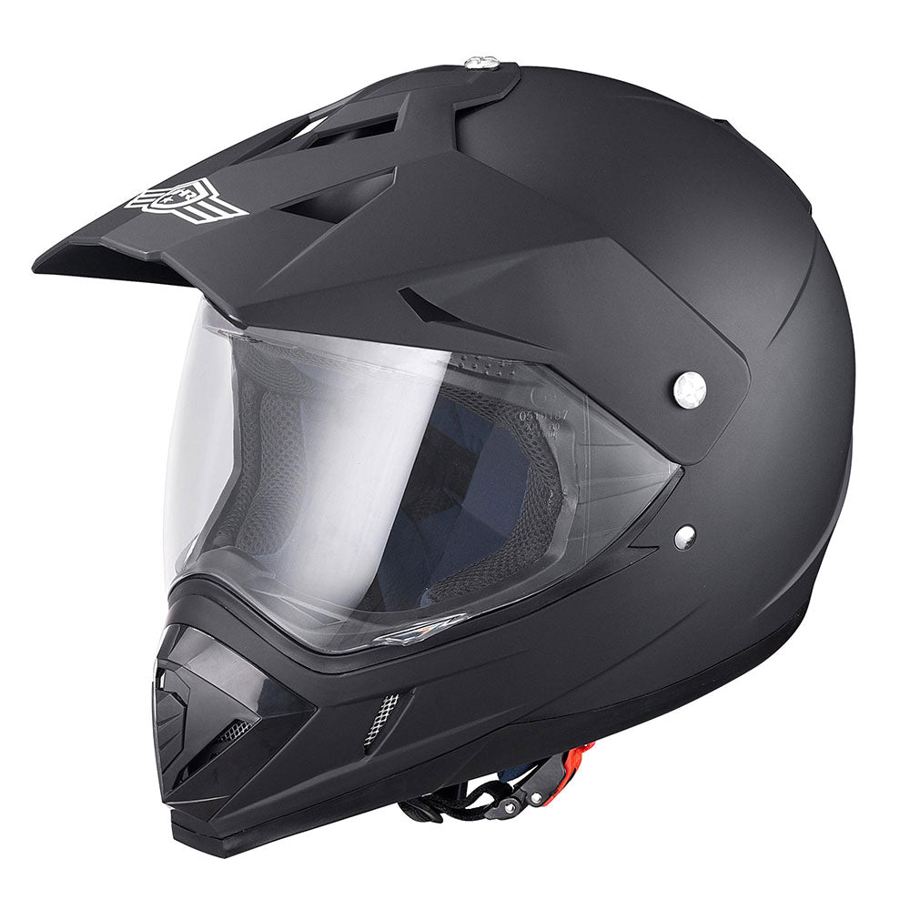 Yescom Offroad Helmet DOT Full Face Dirt Bike Black, M Image