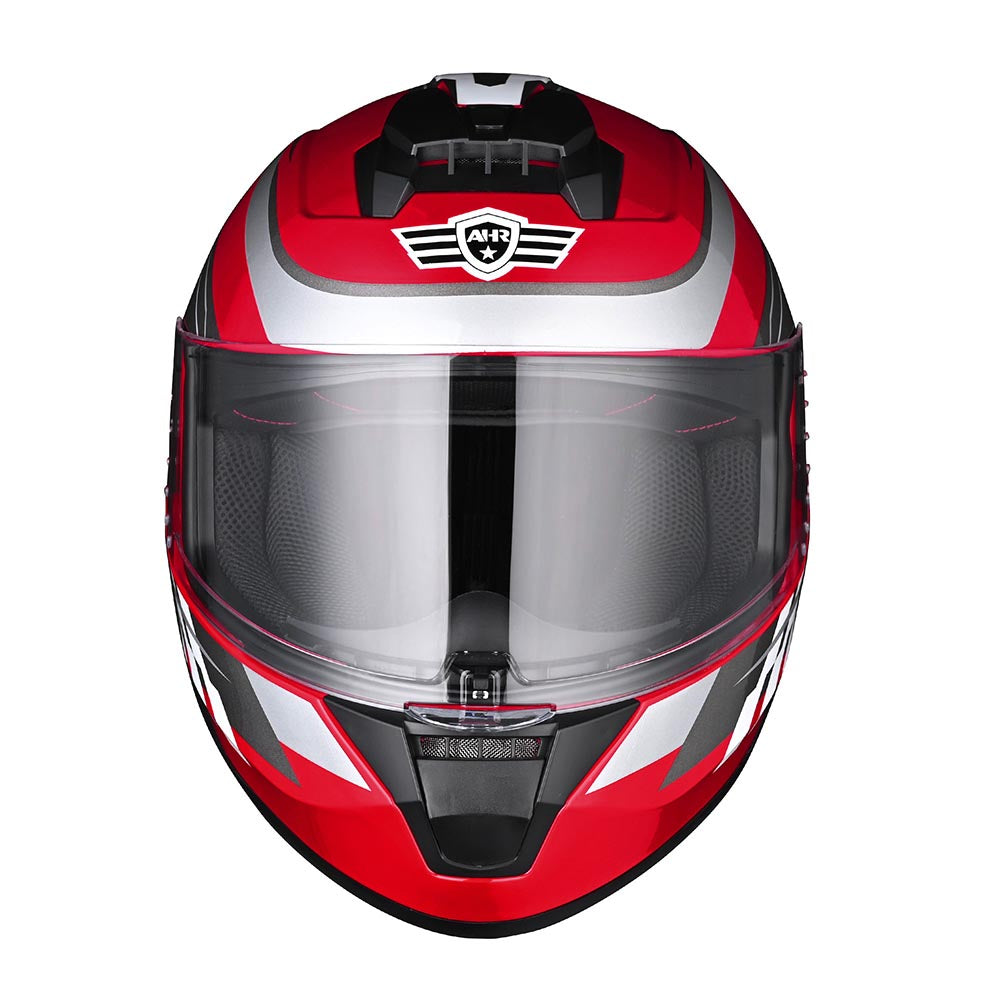 Yescom RUN-F3 DOT Motorcycle Helmet Full Face Red, M(57-58cm) Image