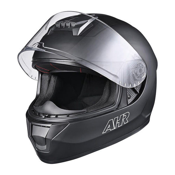 Yescom RUN-F3 DOT Motorcycle Helmet Full Matt Black Image