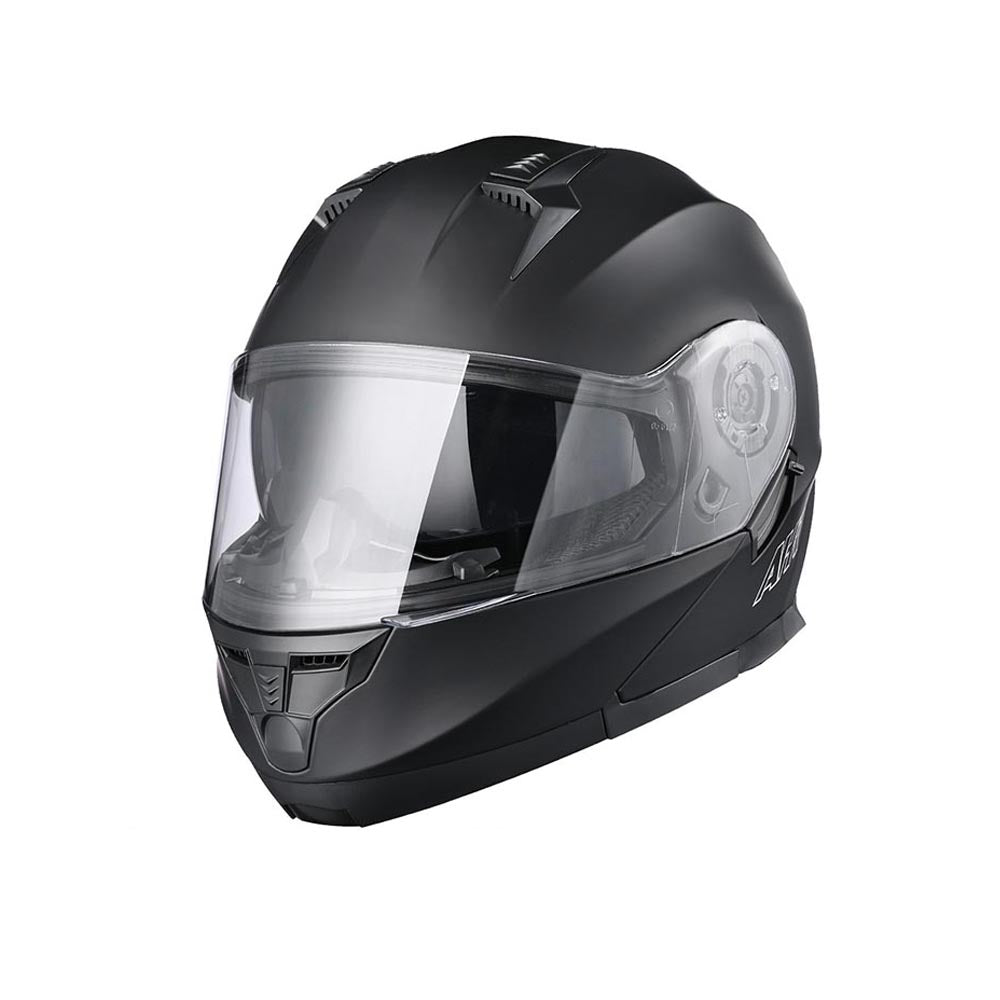 AHR RUN-M3 Modular Helmet w/ Bluetooth Flip Up DOT Matte Black