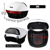Yescom Motorcycle Trunk with Backrest Scooter Tour Pack White