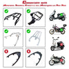 Yescom Motorcycle Trunk with Backrest Scooter Tour Pack White