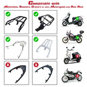 Yescom Motorcycle Trunk with Backrest Scooter Tour Pack White Image