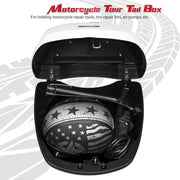 Yescom Motorcycle Trunk with Backrest Scooter Tour Pack White Image
