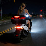 Yescom Motorcycle Trunk with Lights Quick Release Scooter Tour Pack Image