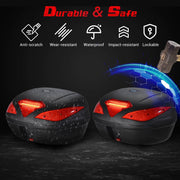 Yescom Motorcycle Trunk with Lights Quick Release Scooter Tour Pack Image