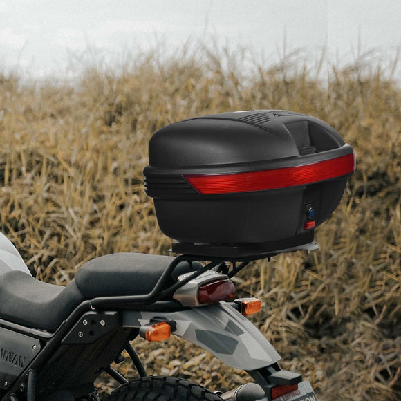 Yescom 30L XLarge Motorcycle Scooter Truck Tail Box Topcase Luggage Image