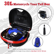 Yescom Motorcycle Scooter Truck Tail Box Topcase Black Image