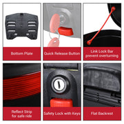 Yescom Motorcycle Scooter Truck Tail Box Topcase Black Image