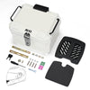 Yescom White Motorcycle Trunk Box with Backrest Scooter Tour Pack