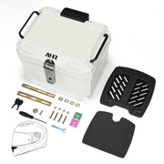 Yescom White Motorcycle Trunk Box with Backrest Scooter Tour Pack, 36L Image