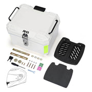 Yescom White Motorcycle Trunk Box with Backrest Scooter Tour Pack, 45L Image