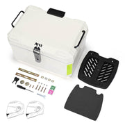 Yescom White Motorcycle Trunk Box with Backrest Scooter Tour Pack, 65L Image