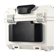 Yescom White Motorcycle Trunk Box with Backrest Scooter Tour Pack Image