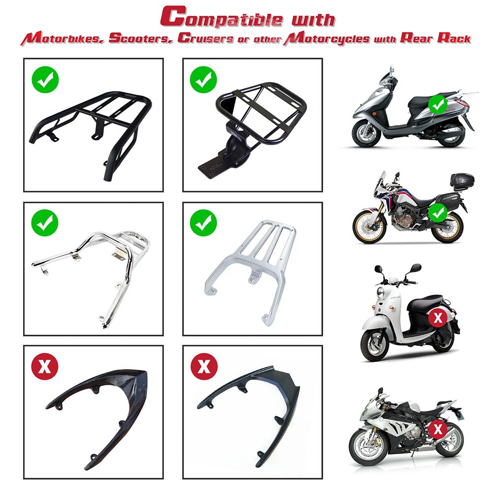 Yescom 35L Motorcycle Truck Top Box Universal Scooter Topcase Image