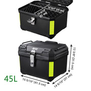 Yescom Motorcycle Trunk Box with Backrest Scooter Tour Pack