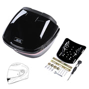 Yescom Motorcycle Truck with Backrest Scooter Tour Pack Gloss Black, 33L Image