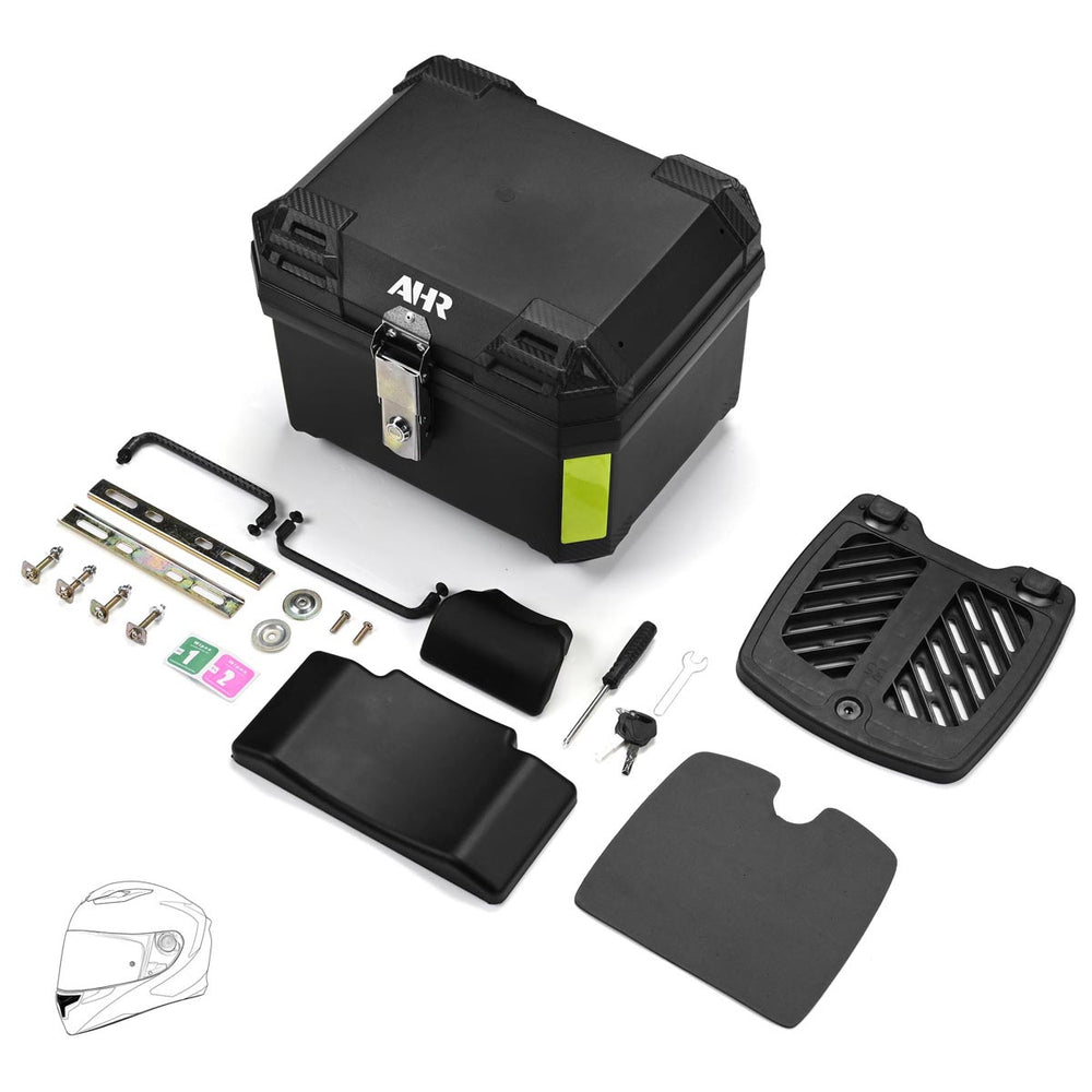 Yescom Motorcycle Truck Box with Backrest Scooter Tour Pack, 36L Image