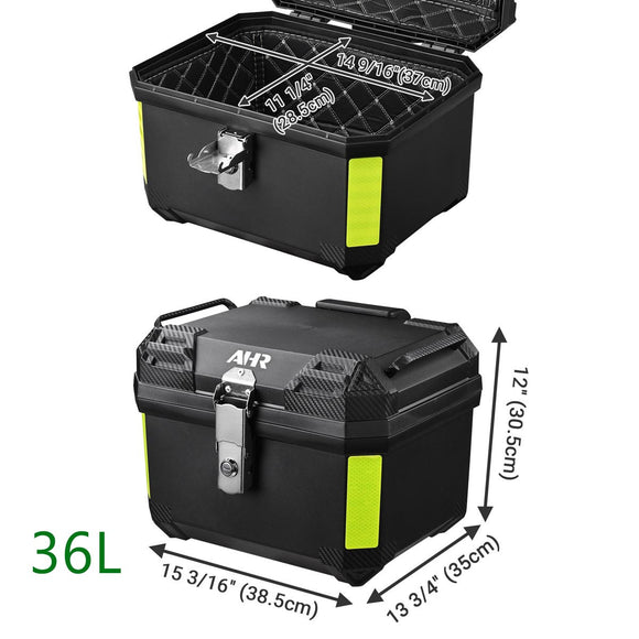 Yescom Motorcycle Truck Box with Backrest Scooter Tour Pack Image