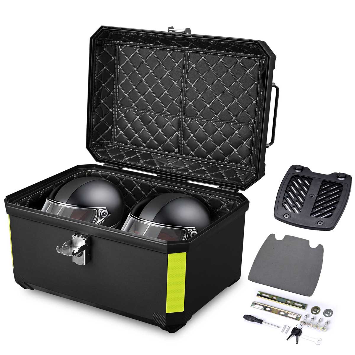 Yescom Motorcycle Trunk Box with Backrest Scooter Tour Pack Yescom Motorcycle Trunk Box with Backrest Scooter Tour Pack