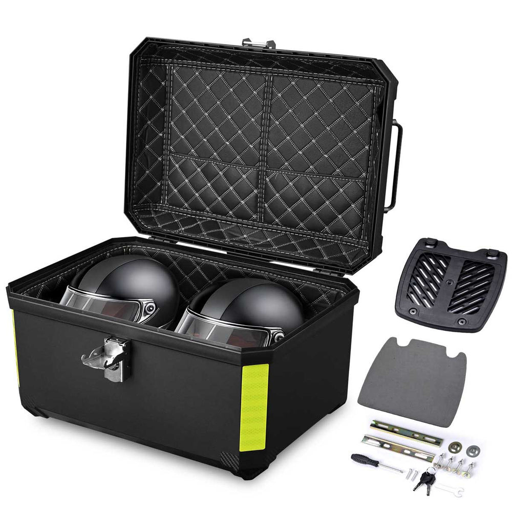 Yescom Motorcycle Trunk Box with Backrest Scooter Tour Pack