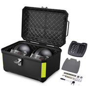 Yescom Motorcycle Truck Box with Backrest Scooter Tour Pack Image