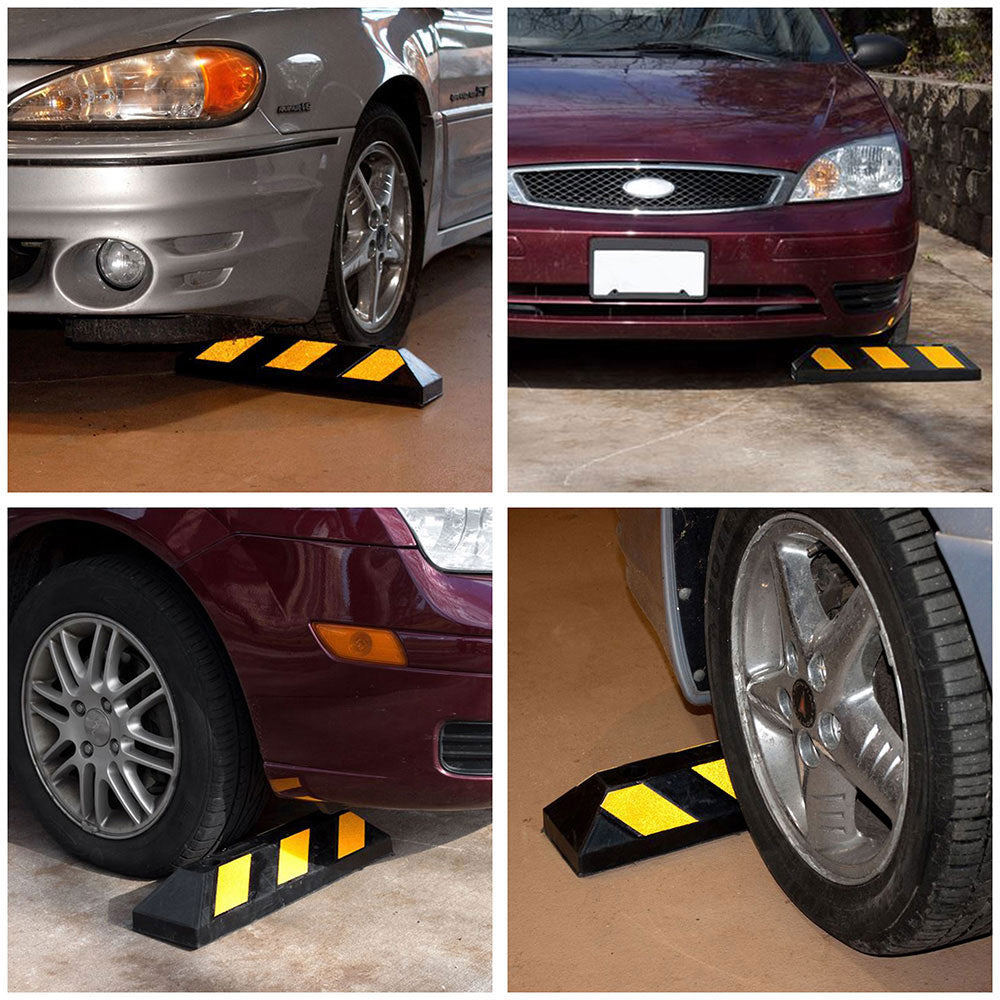 Yescom 22 in Commercial Rubber Parking Stop Block Wheel Tire Curb Image