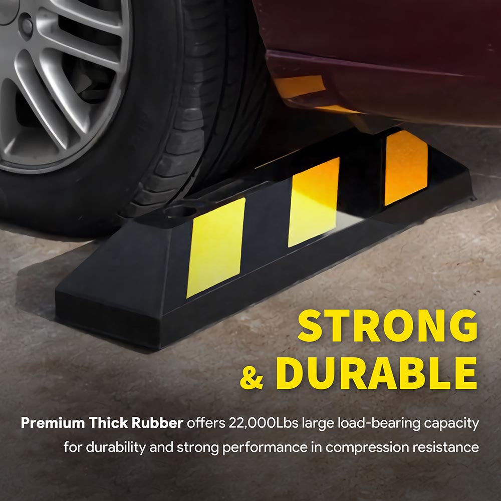 Yescom 22 in Commercial Rubber Parking Stop Block Wheel Tire Curb Image