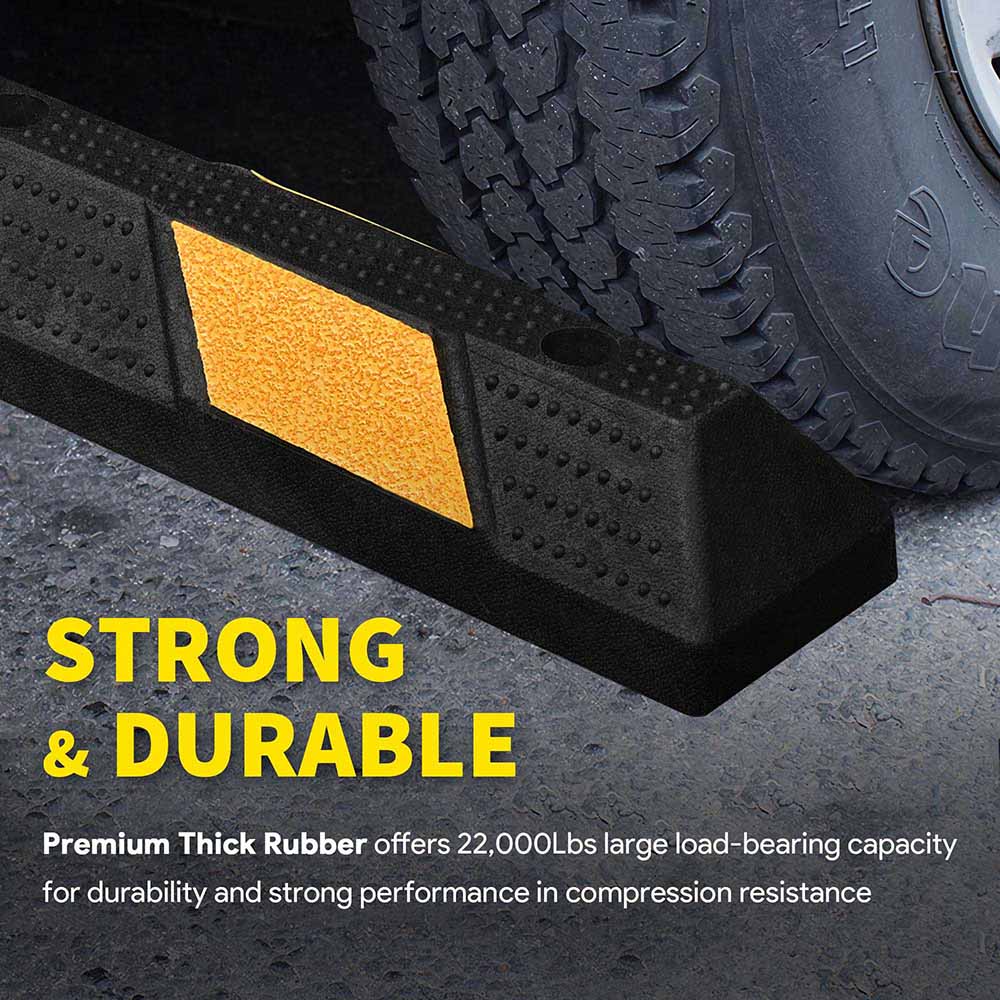 Yescom 36 in Commercial Rubber Parking Stop Block Wheel Tire Curb Image