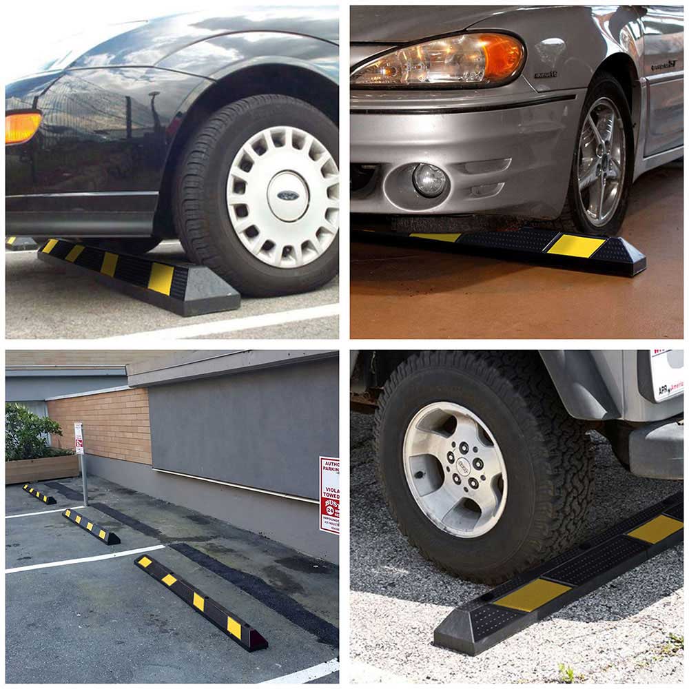 Yescom 72 in Commercial Rubber Parking Stop Block Wheel Tire Curb Image